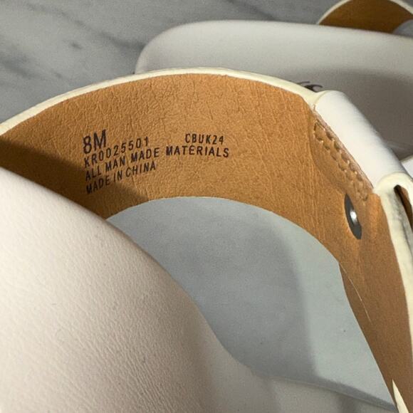 Korks Audie Thong Clean White Cream Sandals Size 8 Like New Beach Flip Flops - Picture 8 of 8